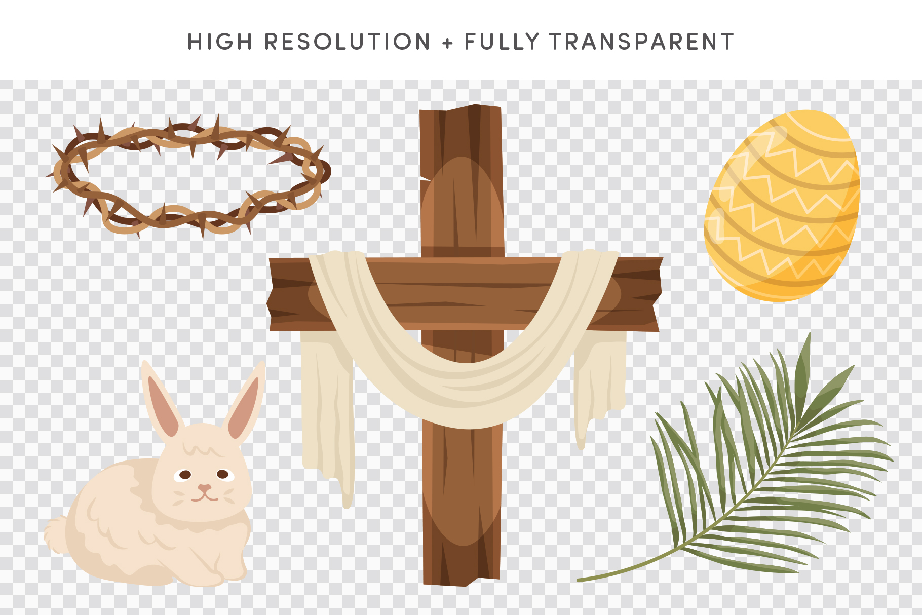 Easter Illustrations (AI, EPS, PNG Format)