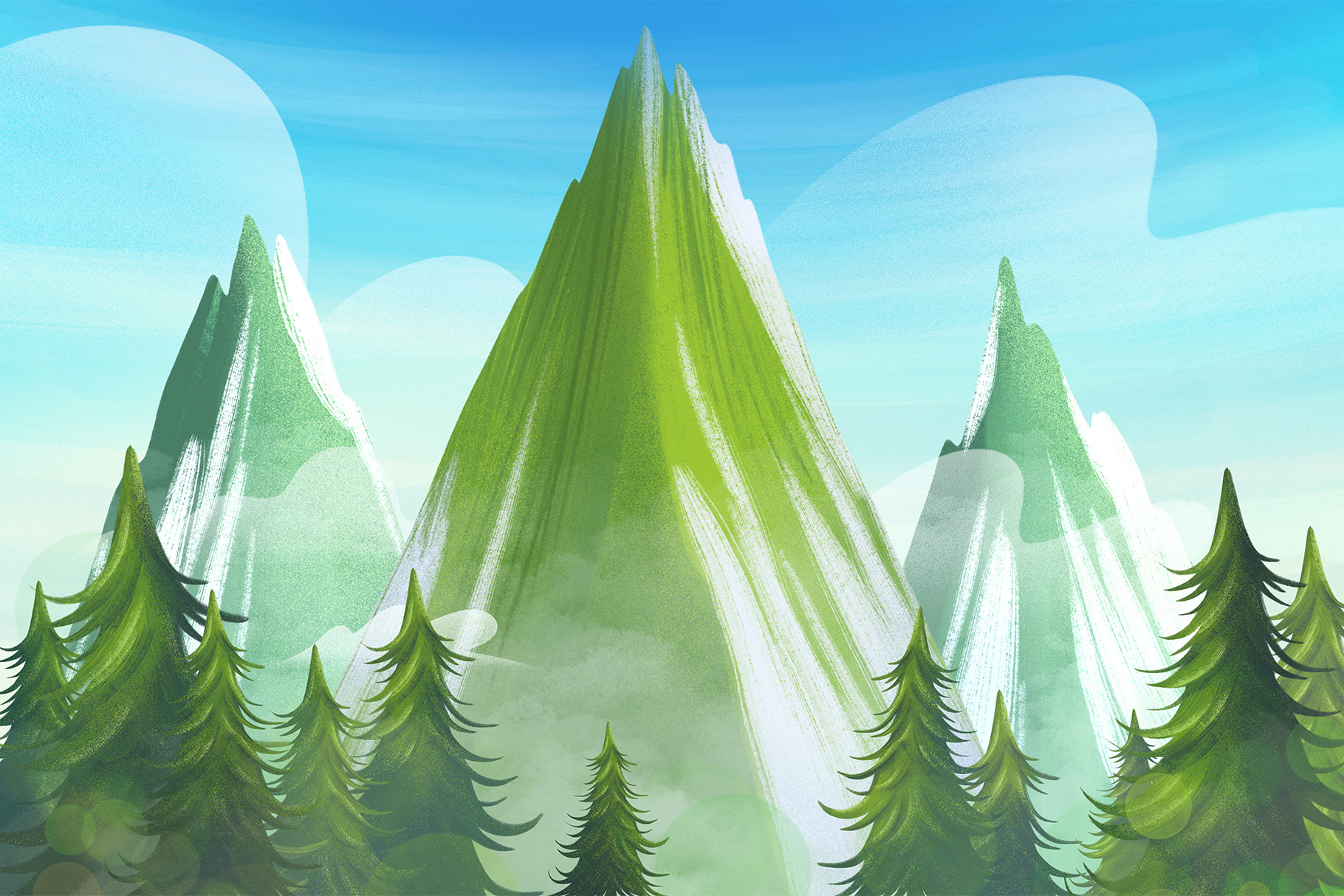 Mountain Backgrounds Pack (PNG, JPEG Format)