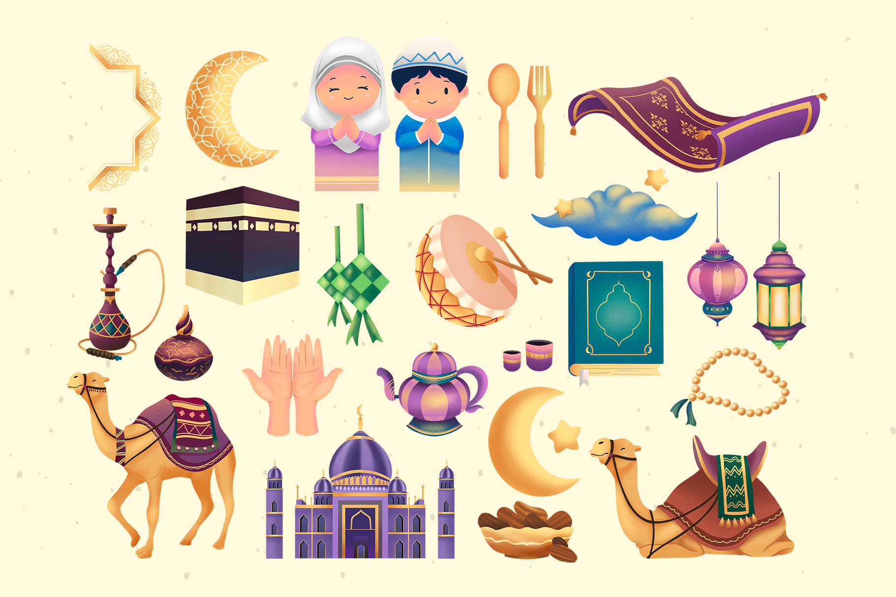Ramadan Clipart Illustrations (PSD, PNG Format)