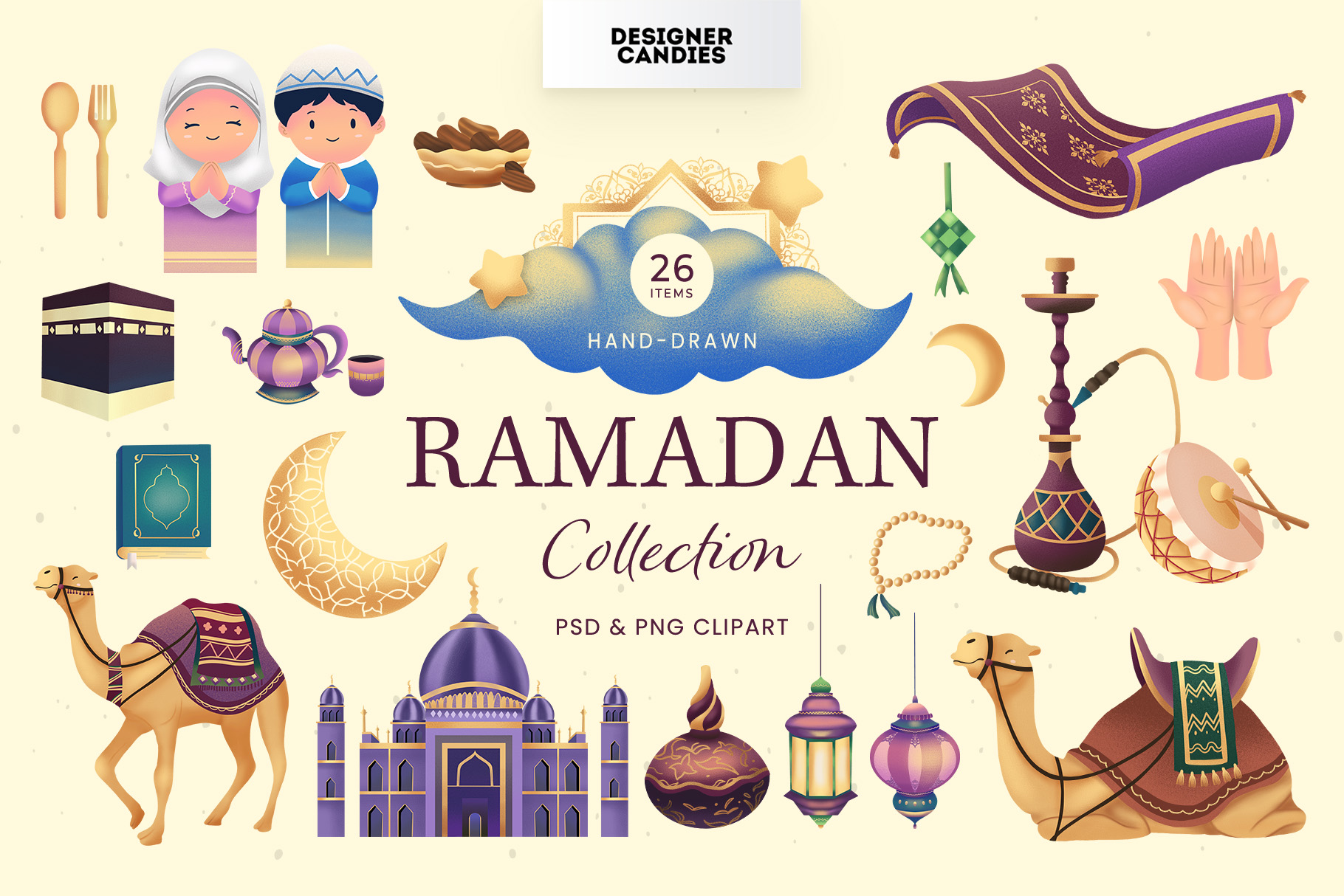 Ramadan Clipart Illustrations (PSD, PNG Format)