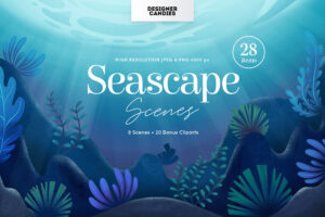 Seascape Background Illustrations (PNG, JPEG Format)