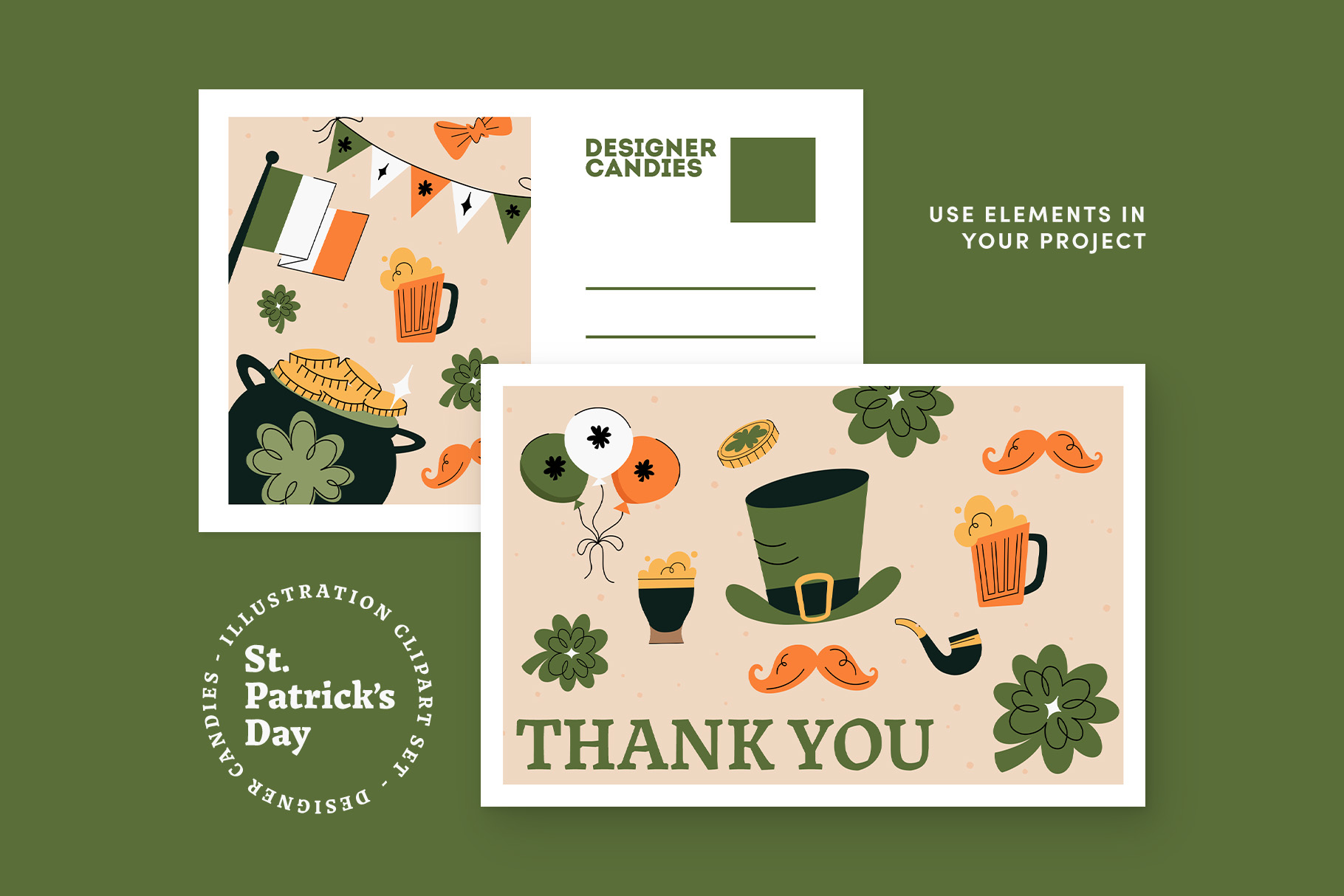 St. Patrick's Day Illustrations (AI, EPS, PNG Format)