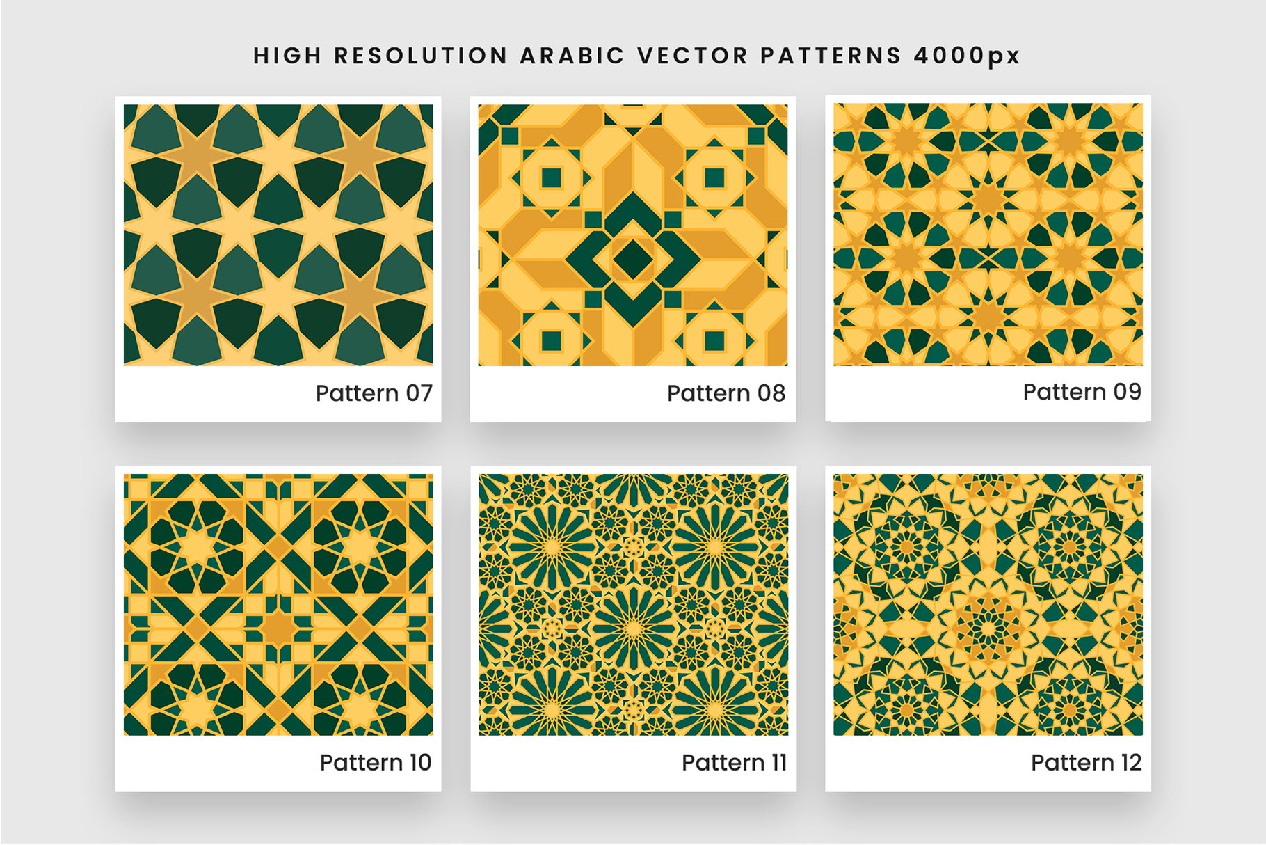 Arabic Patterns (JPEG, AI Format)