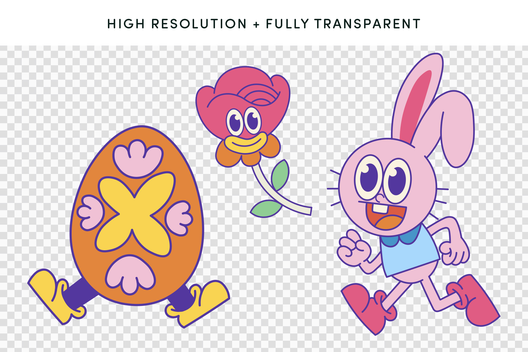 Easter Egg Illustration Pack (AI, EPS, PNG Format)