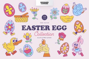 Easter Egg Illustration Pack (AI, EPS, PNG Format)