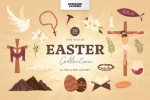 Easter IllustrationsV(AI,EPS, PNG Format)