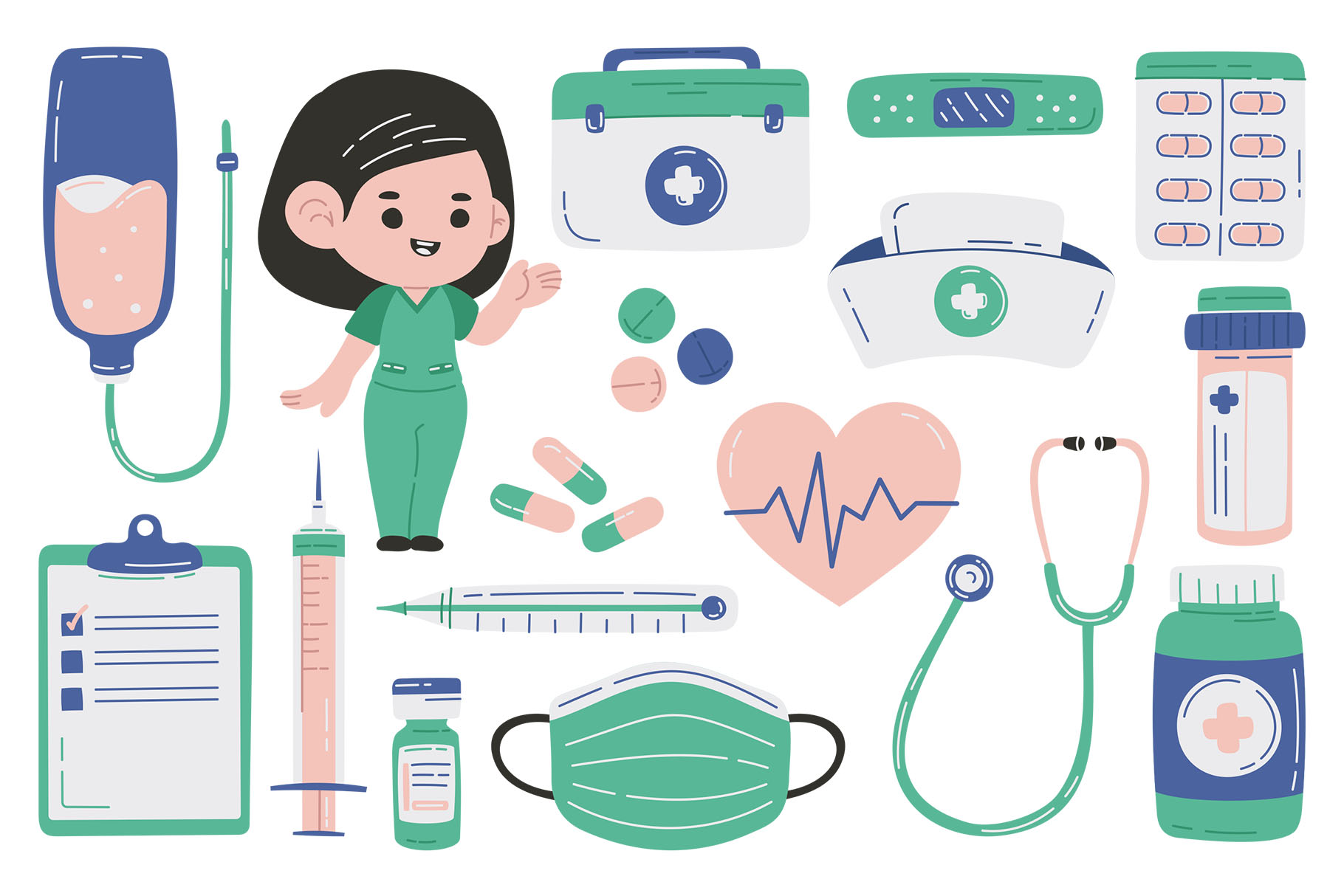 Medical Illustration Mini Pack (EPS, PNG, AI Format)