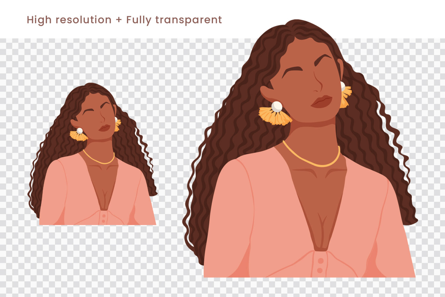 African Women Vector Illustrations [AI, EPS, PNG] - DesignerCandies