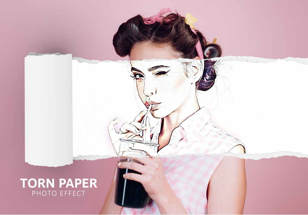 comic-photo-effect-with-torn-paper-mockup-psd