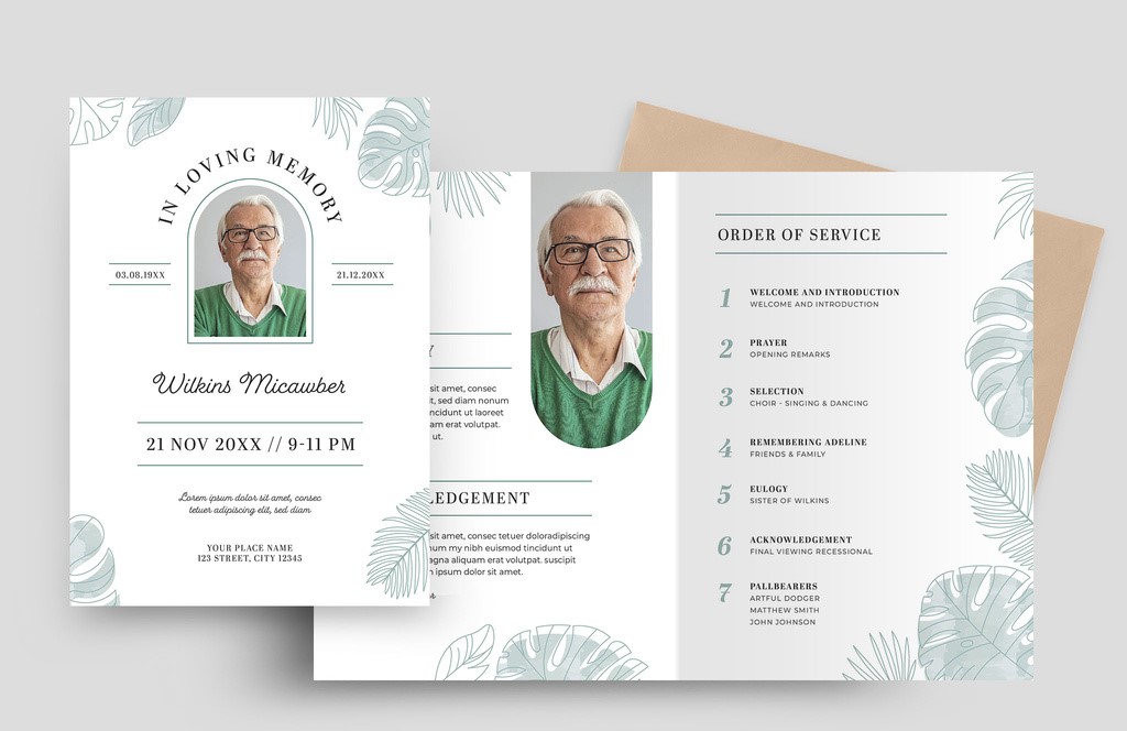 funeral-program-memorial-service-obituary-brochure-with-tropical-leaves-indd