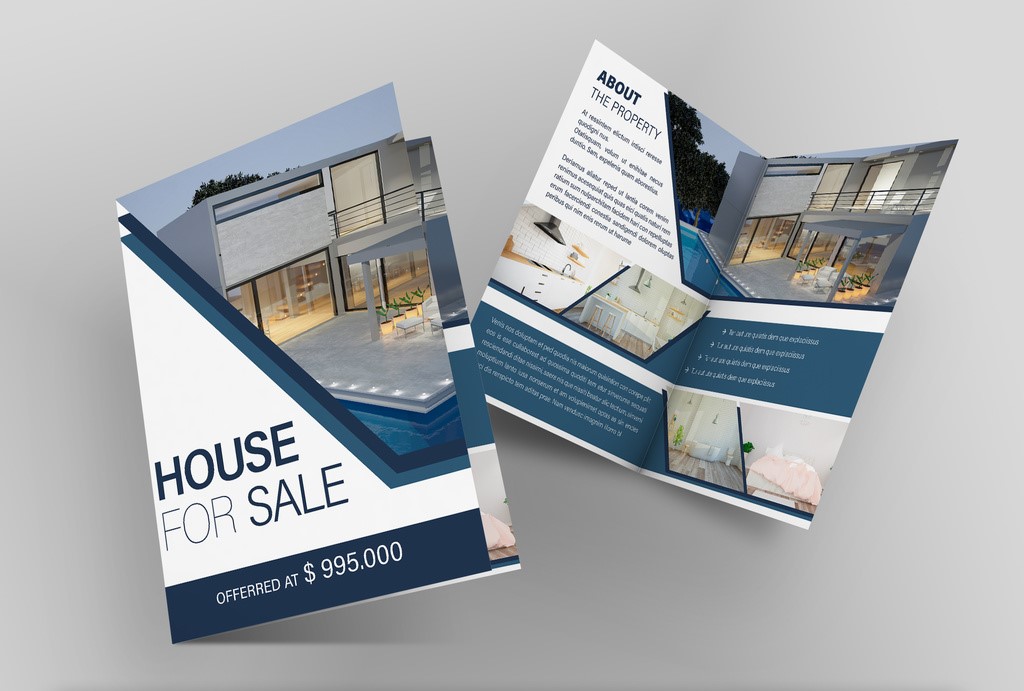real-estate-bifold-flyer-layout-with-blue-accents-indd