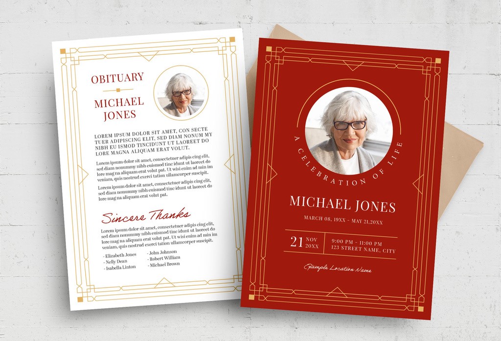 red-gold-art-deco-funeral-program-obituary-layout-indd
