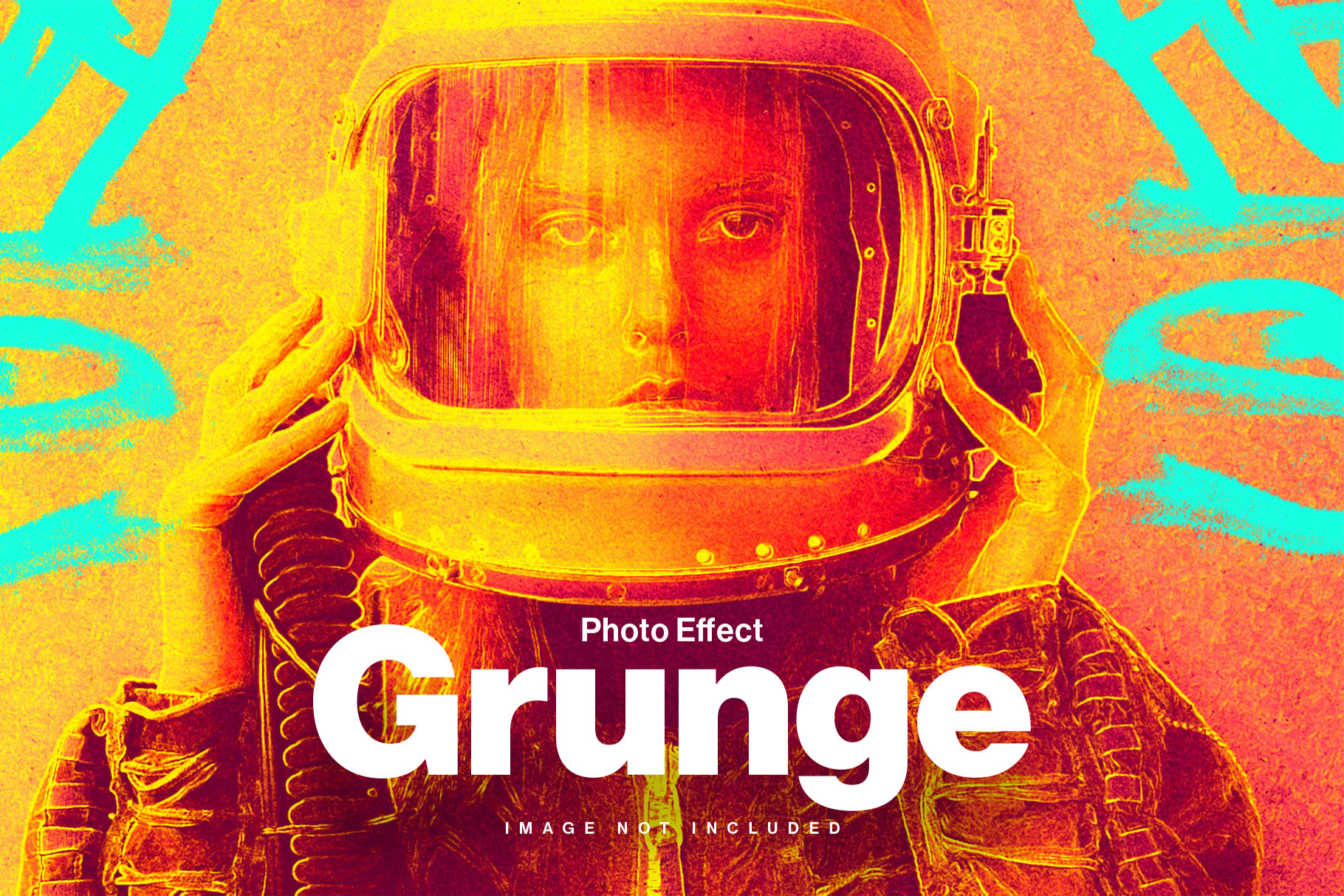 Abstract Grunge Photo Effect in PSD
