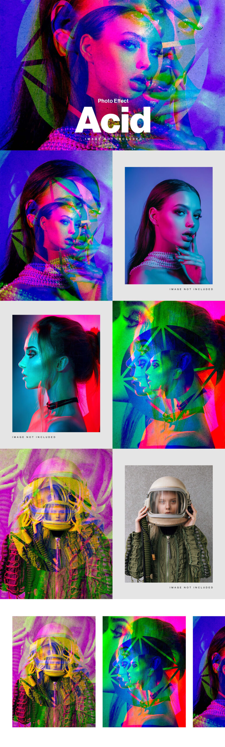 Acid Neon Photo Effect in PSD format
