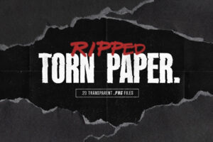 Black Torn Paper Texture Pack in PSD and PNG