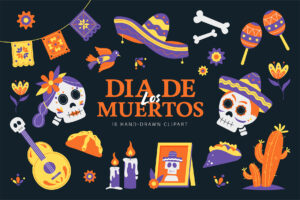 Day of the Dead Vector Illustrations in Ai EPS PNG SVG