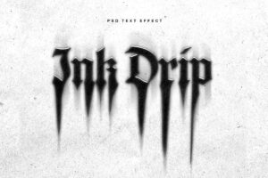 Ink Drip Text Effect in PSD