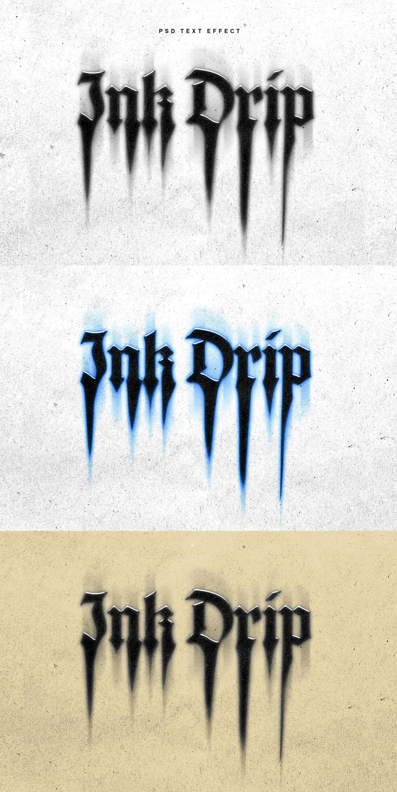 Ink Drip Text Effect in PSD