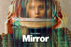 Mirror Abstract Photo Effect in PSD format