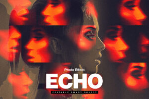Echo Abstract Photo Effect Filter in PSD