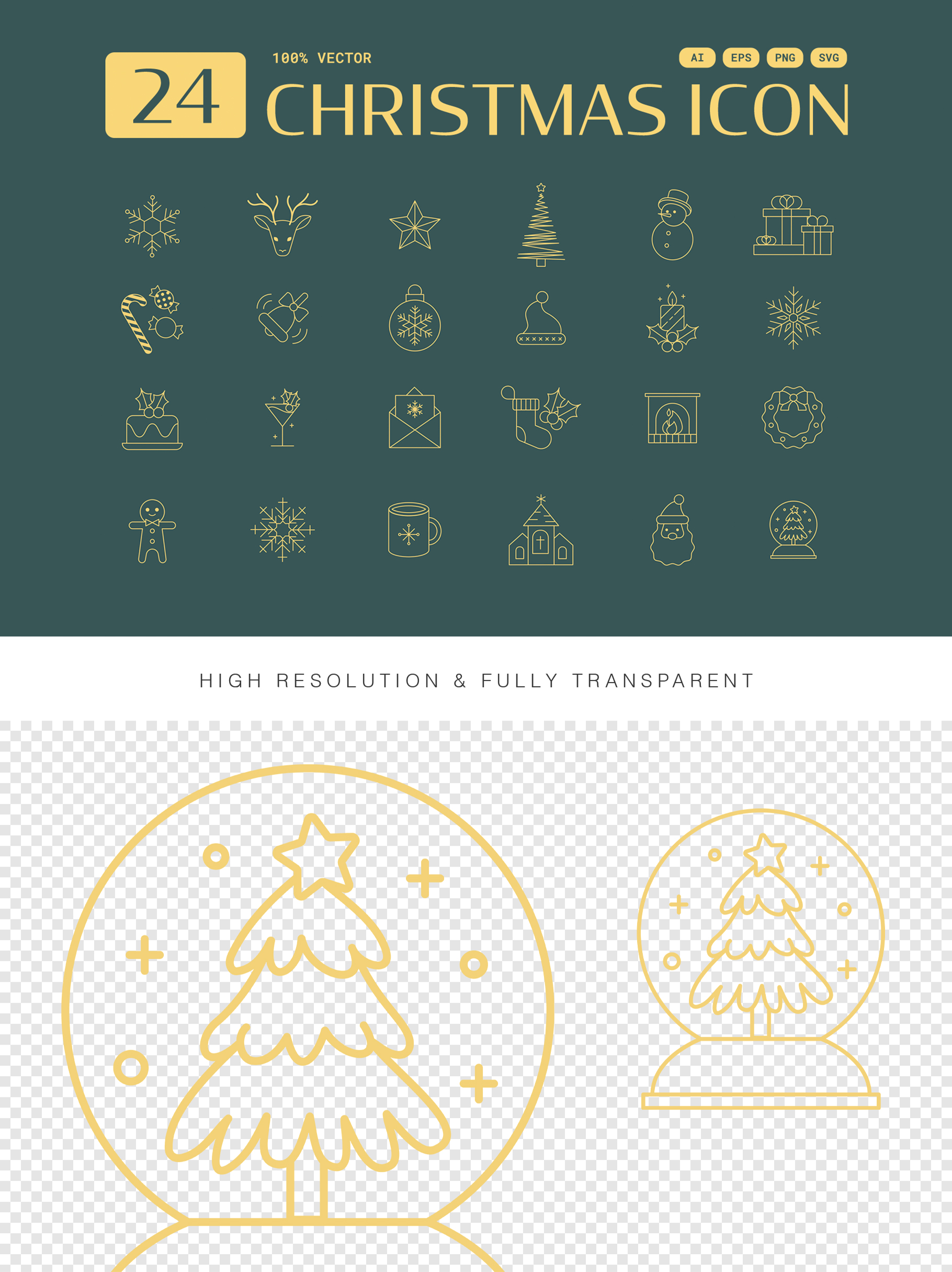 Christmas Icons in AI EPS PNG SVG
