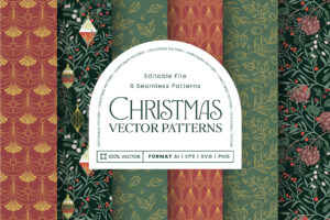 Christmas Patterns in AI EPS PNG SVG
