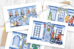 Christmas Scene Illustrations in PSD PNG