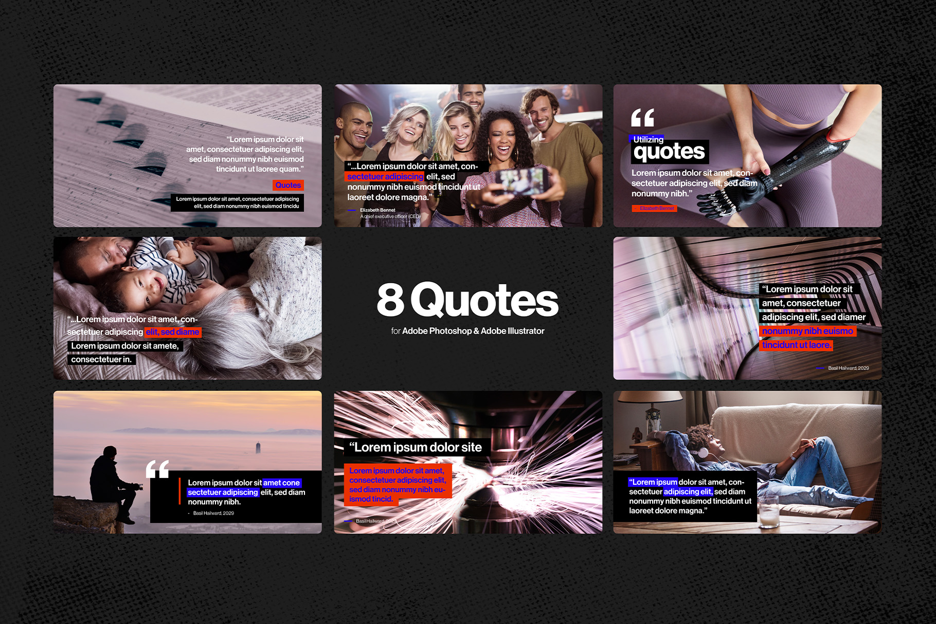 Quotes Layout Design in AI PSD EPS