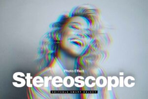 Stereoscopic Photo Effect Template in PSD