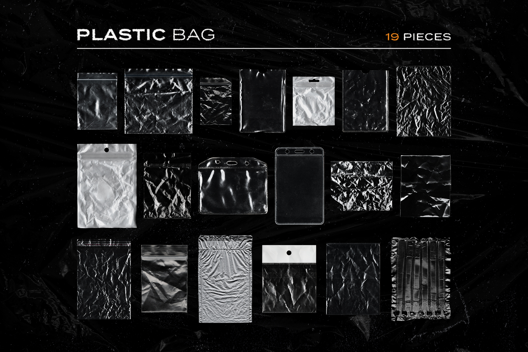 Plastic Bag Texture Pack in PSD PNG