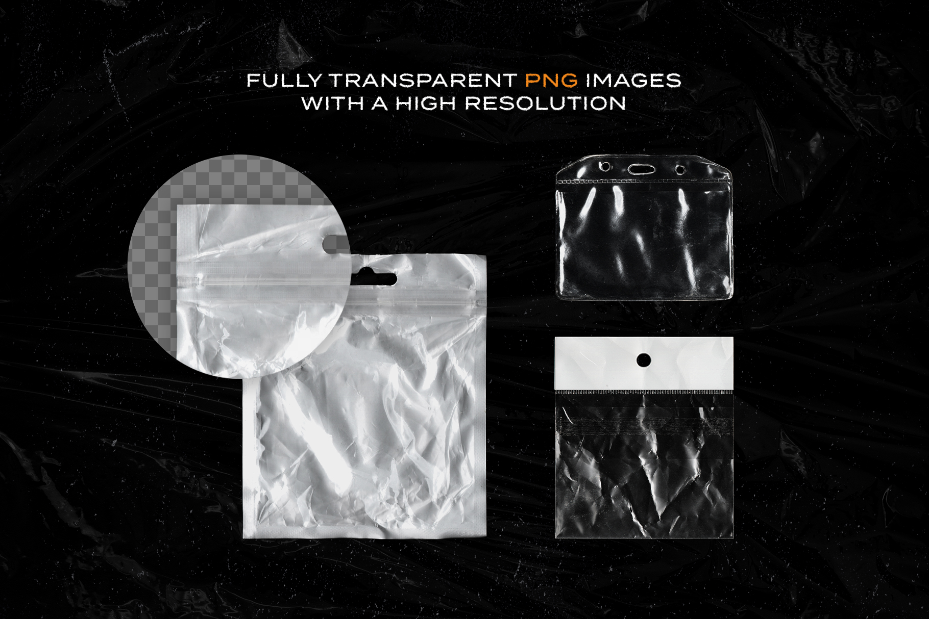 Plastic Bag Texture Pack in PSD PNG