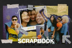 Scrapbook Photo Effect Template in PSD