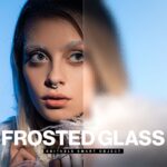 Frosted Glass Photo Effect Template in PSD