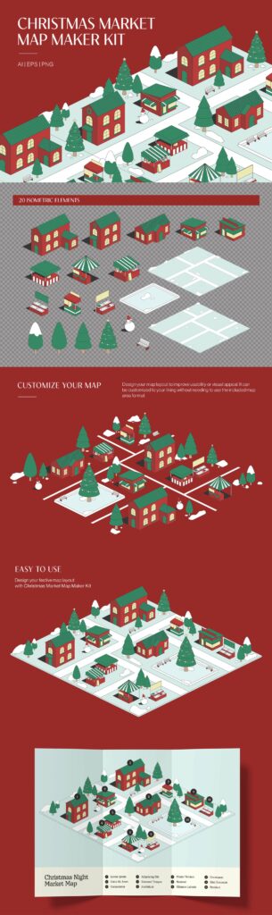Christmas Market Map Maker Kit - DesignerCandies