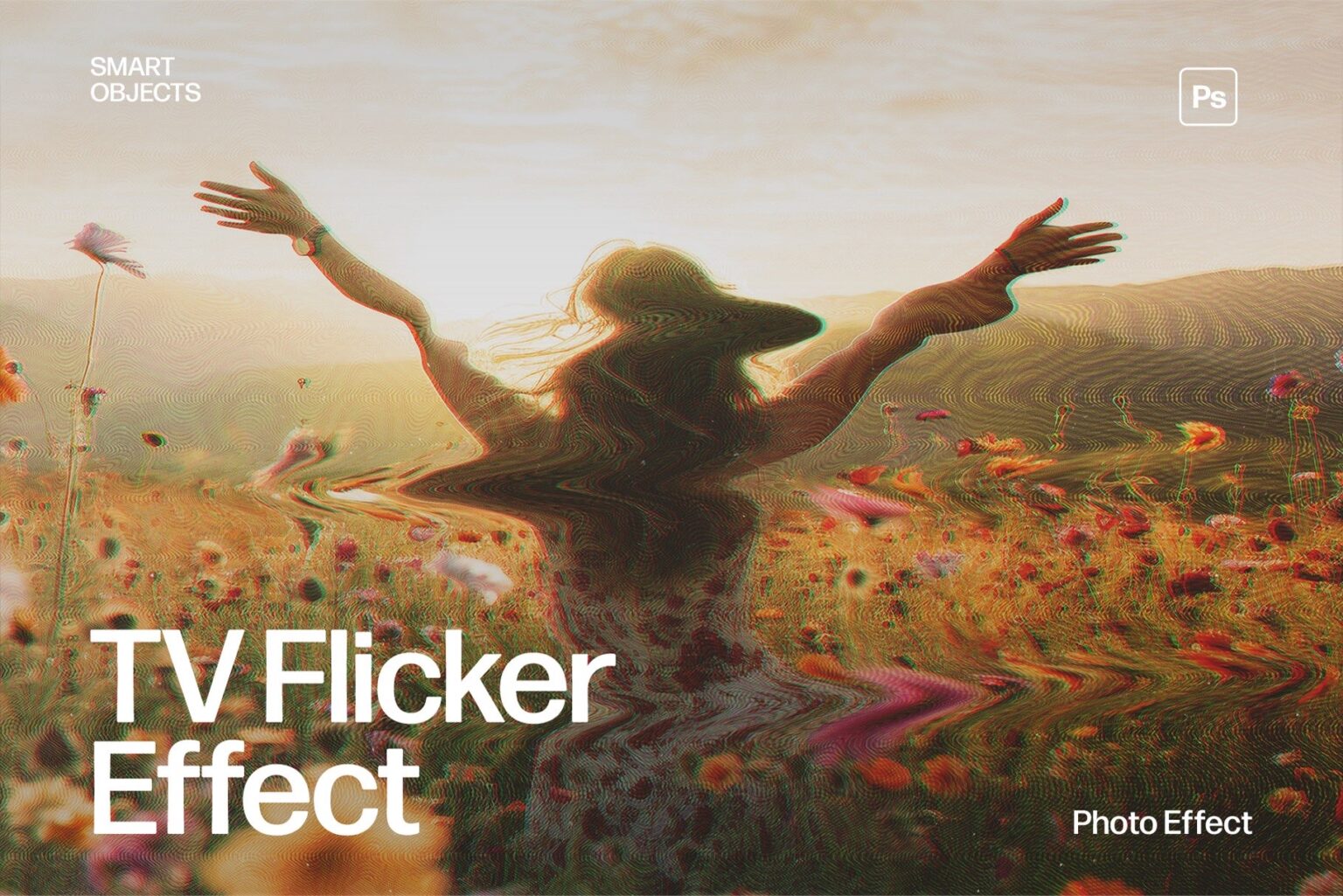 Analog TV Flicker Photo Effect Template - DesignerCandies
