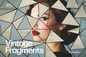 Vintage Fragments Photo Effect Template