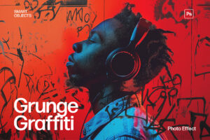 Grunge Graffiti Photo Effect Template