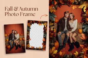 Fall / Autumn Photo Frame Template