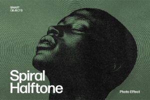 Spiral Halftone Photo Effect Template