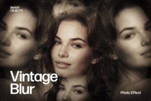Vintage Blur Prism Photo Effect Template