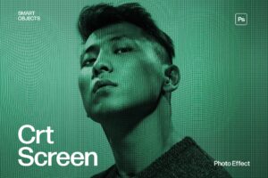 Retro CRT Screen Photo Effect Template