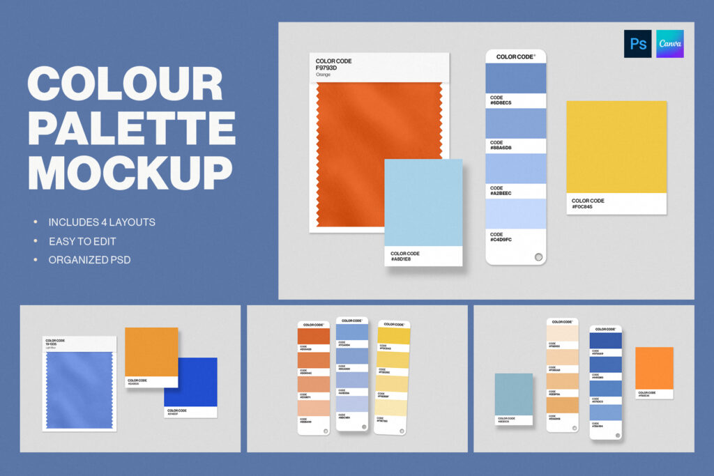 Color Palette Mockup Template - DesignerCandies