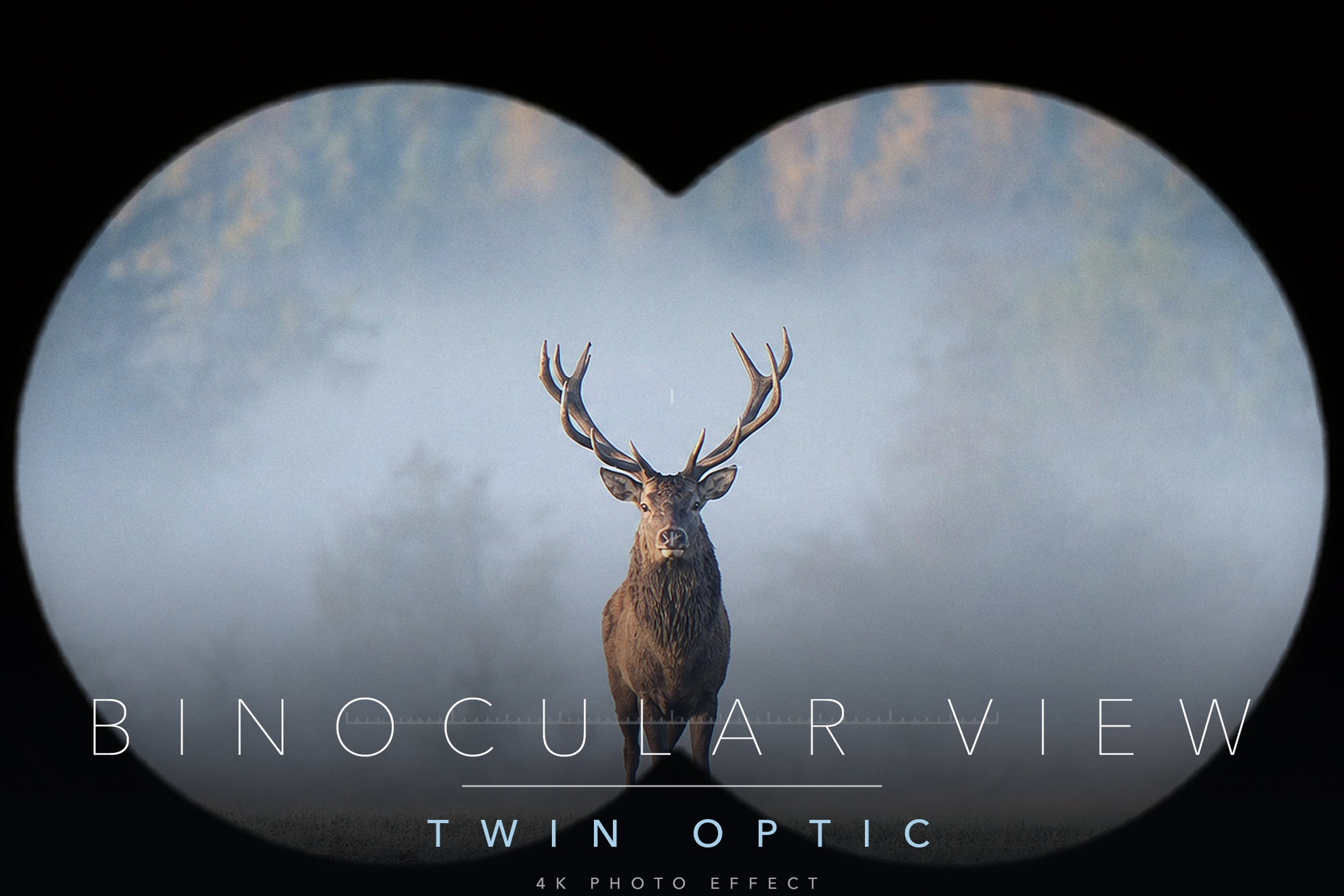 Binocular Photo Effect Template in PSD