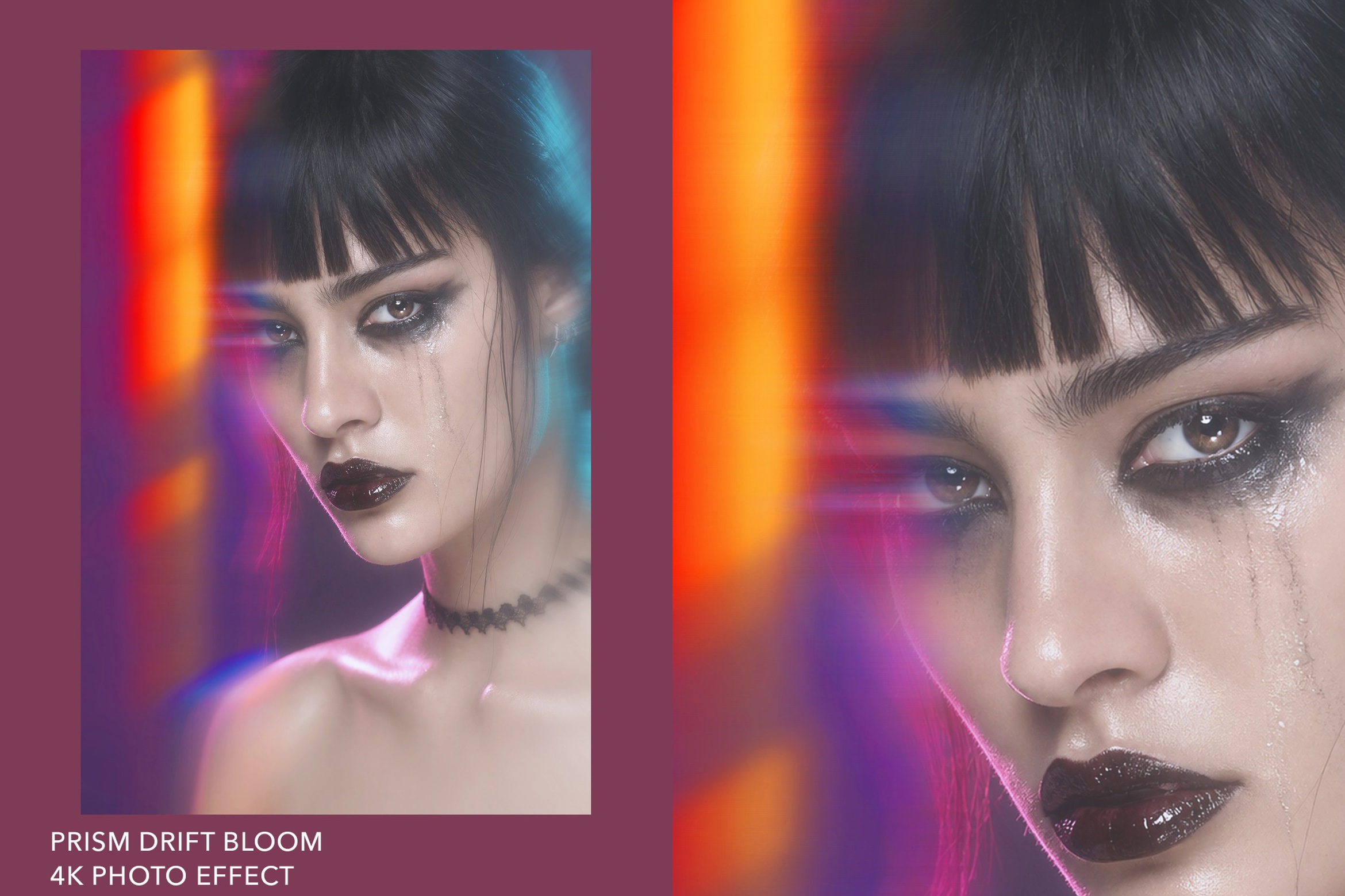 Prism Light Leak Photo Effect Template in PSD