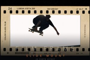 Vintage Film Frame Photo Effect Template in PSD