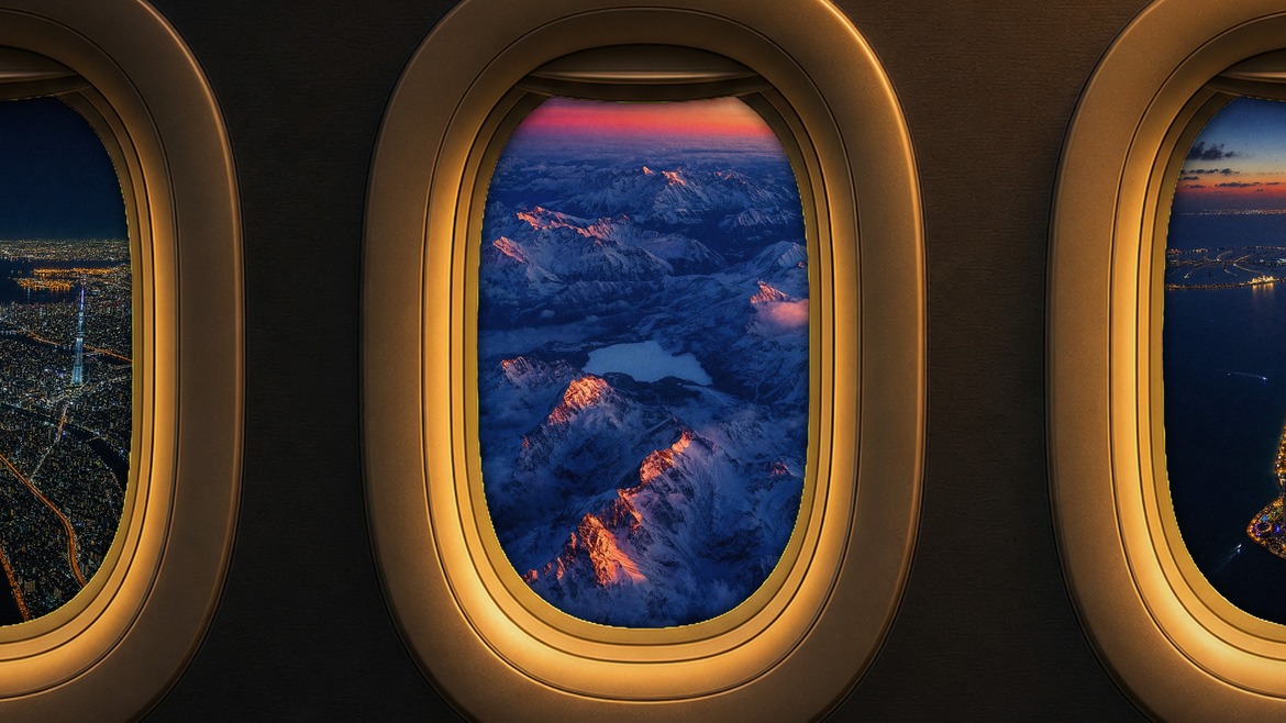 Airplane Window Photo Effect Template C186 - DesignerCandies