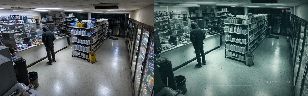 CCTV Security Camera Photo Effect Template in PSD