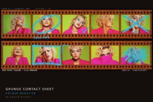 Filmstrip Contact Sheet Photo Collage Template in PSD