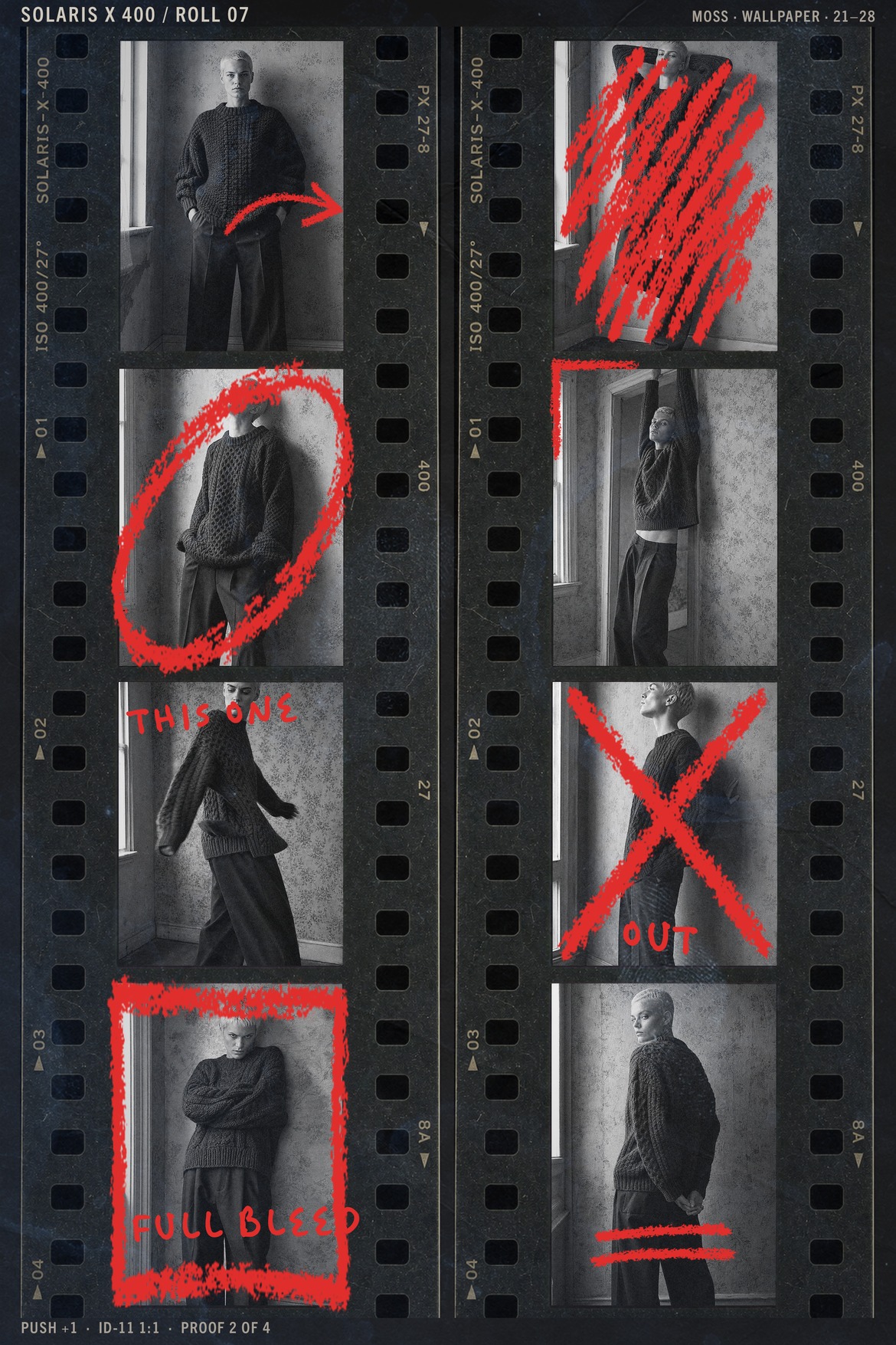 Grunge Contact Sheet Photo Effect Template in PSD