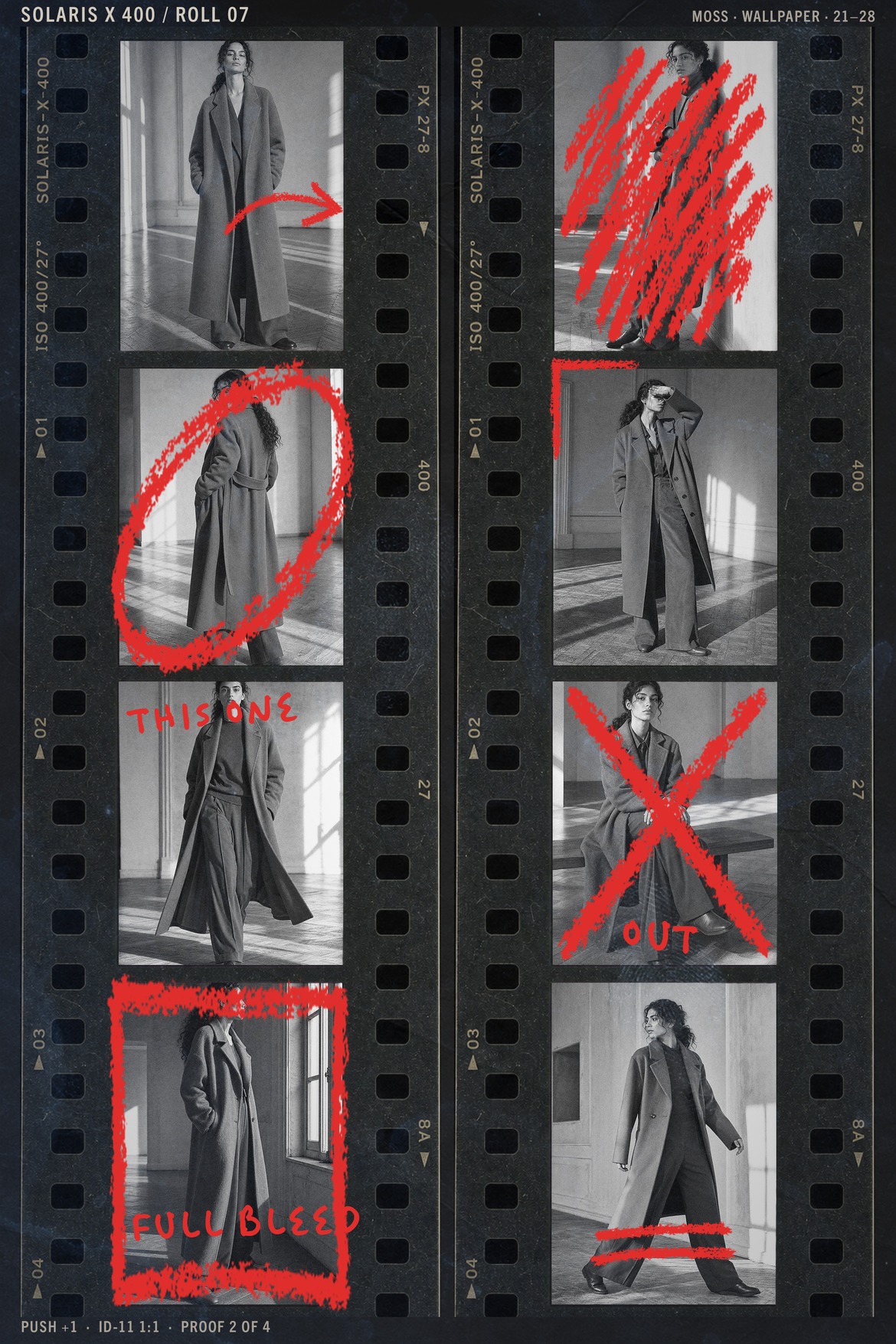 Grunge Contact Sheet Photo Effect Template in PSD